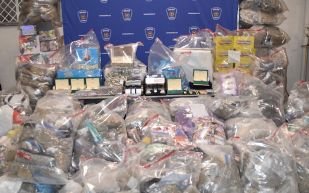 Police seize large quantity of cannabis products in London neighbourhood raid