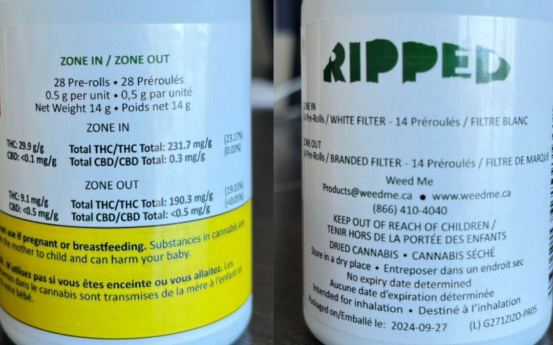 Weed Me recalls one lot of Ripped cannabis pre-rolls from Alberta 