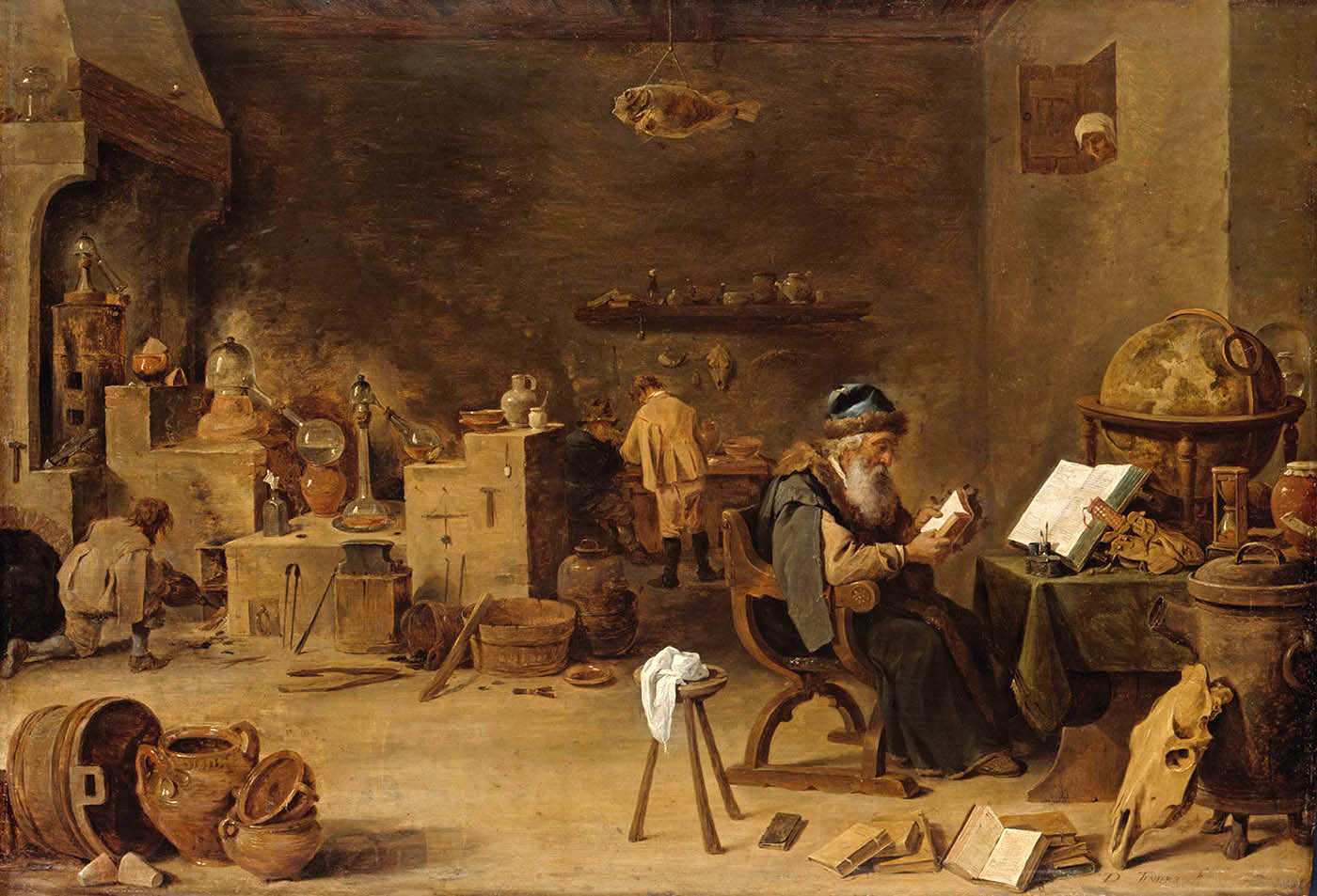 spiritual alchemy david teniers alchemist painting