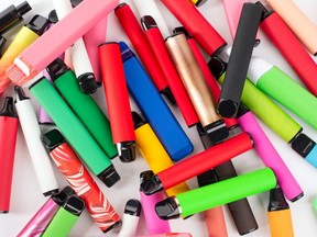 Of those who reported vaping in the last 30 days, approximately 80 per cent had vaped nicotine.
